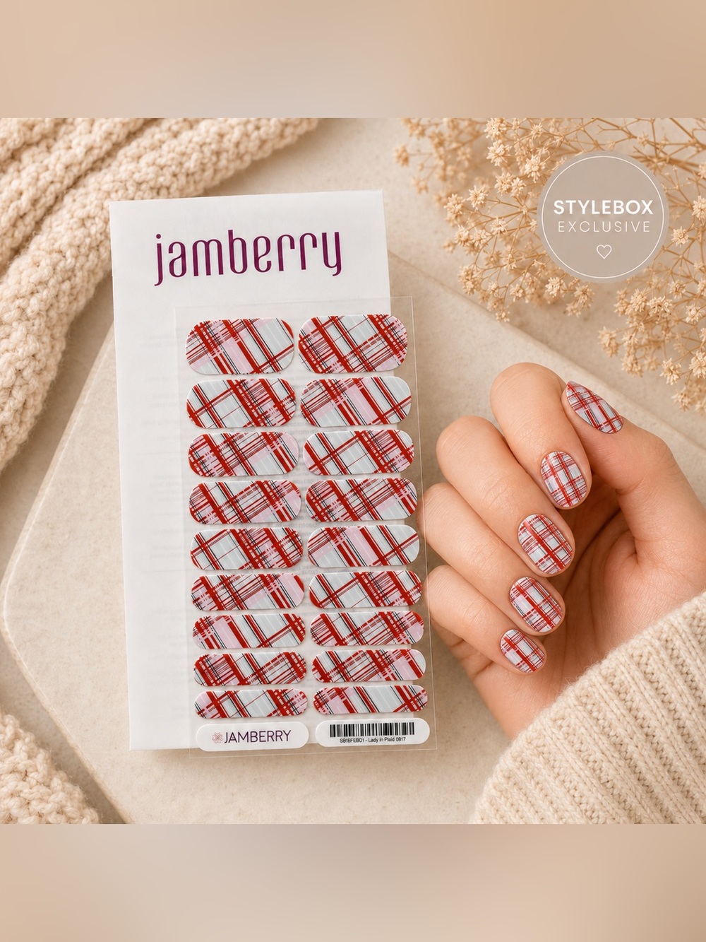 Jamberry Nail Wraps: Lady in Plaid | Stylebox Exclusive | Buy 3 Get 1 Free